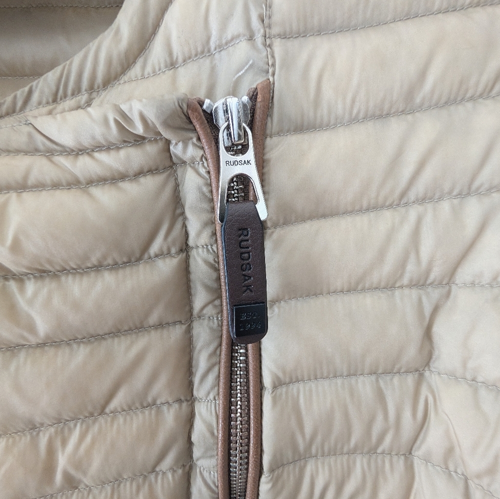 RUDSAK Tan Quilted Asymmetric Puffer Jacket - Picture 4 of 12